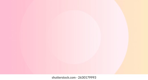 Minimalist banner background  pastel colorful  pink and yellow gradations. Circle effect style geometric  abstract background art