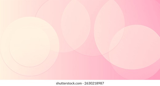 Minimalist banner background, pastel colorful, pink and yellow gradations. Circle effect style geometric, abstract background.