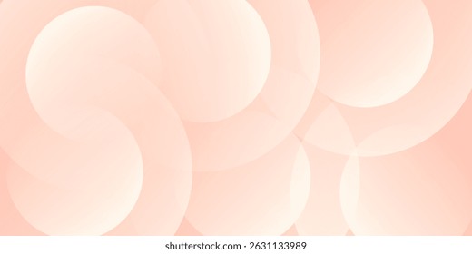 Minimalist banner background, pastel colorful, pink and yellow gradations. Circle effect style geometric, abstract background. Eps 10.