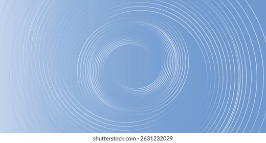 Minimalist banner background, pastel colorful, ocean blue and cloudy sky gradations. Circle effect style geometric, abstract background.