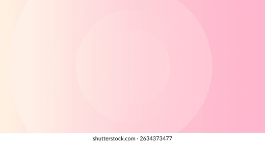 Minimalist banner background, pastel colorful, pink and yellow gradations. Circle effect style geometric, abstract background. Eps10