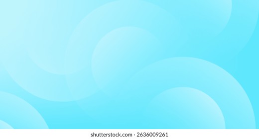 Minimalist banner background, pastel colorful, Light Blue gradations. Circle effect style geometric, abstract background. Vector Illustration