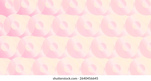Minimalist banner background, pastel colorful, pink and yellow gradations. Circle effect style geometric, abstract background. Eps 10.