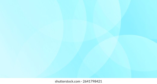 Minimalist banner background, pastel colorful, Light Blue gradations. Circle effect style geometric, abstract background. eps 10