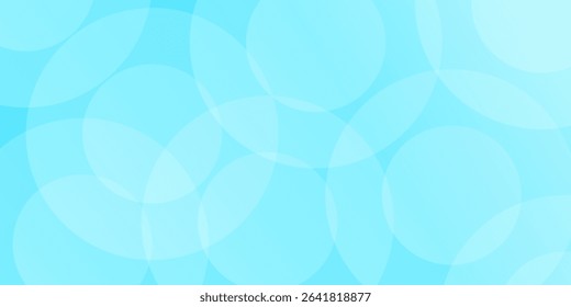 Minimalist banner background, pastel colorful, Light Blue gradations. Circle effect style geometric, abstract background. eps 10
