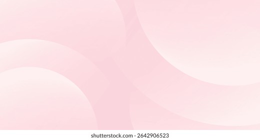 Minimalist banner background, pastel colorful, pink and yellow gradations. Circle effect style geometric, abstract background. Eps 10.