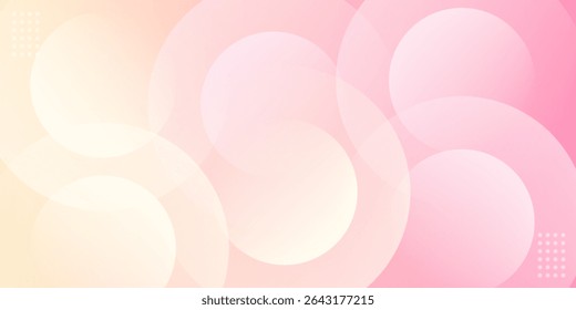 Minimalist banner background, pastel colorful, pink and yellow gradations eps10