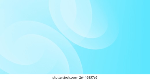 Minimalist banner background, pastel colorful, Light Blue gradations. Circle effect style geometric, abstract background eps10