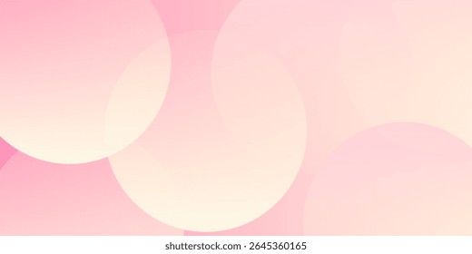 Minimalist banner background, pastel colorful, pink and yellow gradations. Circle effect style geometric, abstract background. eps 10