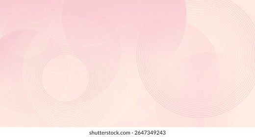 Minimalist banner background, pastel colorful, pink and yellow gradations. Circle effect style geometric, abstract background.