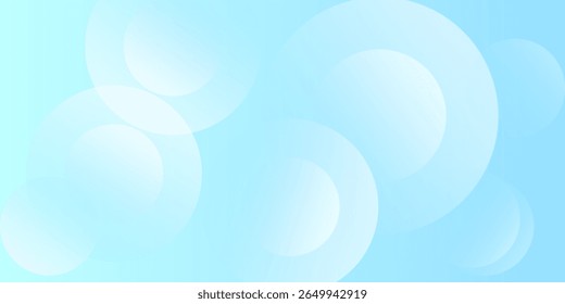 Minimalist banner background, pastel colorful, Light Blue gradations. Circle effect style geometric, abstract background.