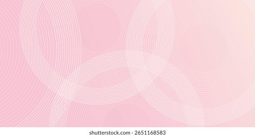 Minimalist banner background, pastel colorful, pink and yellow gradations. Circle effect art simple. vector illustration, website
