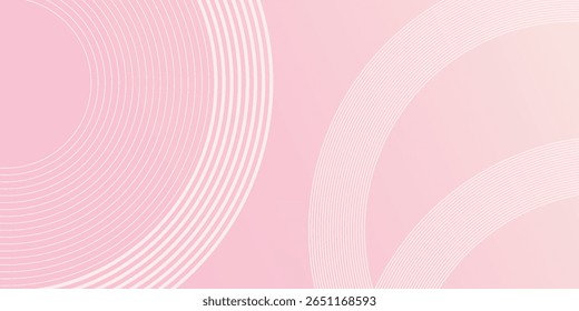 Minimalist banner background, pastel colorful, pink and yellow gradations. Circle effect art simple. poster in presentation, website suit or bussines