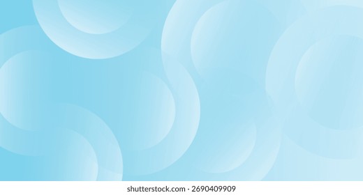 Minimalist banner background, pastel colorful, Light Blue gradations. Circle effect style geometric, abstract background. Modern