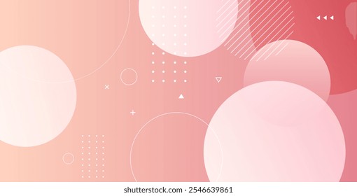 Minimalist banner background with pastel colors in pink and yellow gradations, featuring a circle effect style. Perfect for modern, abstract designs.