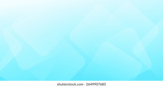 Minimalist banner background, pastel colors, light blue gradient. Geometric rhombus effect style,