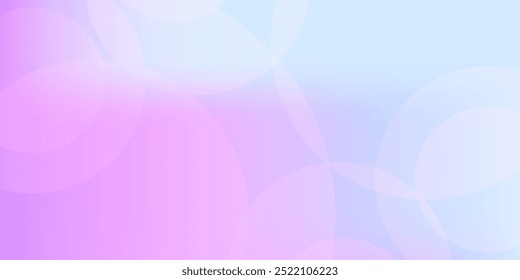 Minimalist banner background, pastel light color. Pink,blue, and purple gradient color with light reflection circle effect. Abstract background