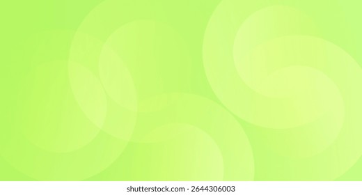 Minimalist banner background, pastel, light green and yellow color gradient. Geometric circle effect style, abstract background.vector eps10