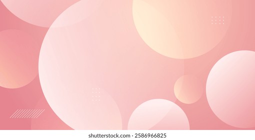 Minimalist banner background with pastel pink and yellow gradients, featuring a circular effect. Ideal for modern abstract designs and digital projects.