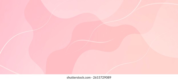 Minimalist banner background, pastel, pink and yellow gradient. Wave effect style, abstract background. eps10.