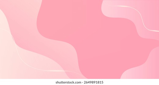 Minimalist banner background, pastel, pink and yellow gradient. Wave effect style, abstract background. eps10.
