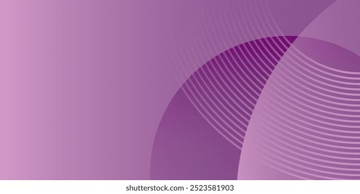 Minimalist banner background, pastel purple gradations. Circle effect style geometric background simple