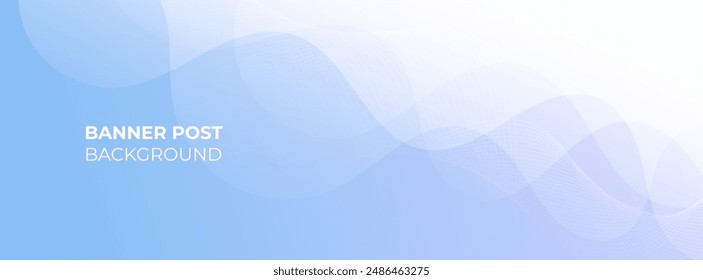 Minimalist banner background. Soft blue purple gradations. Wavy effect style. Mempis. Eps 10