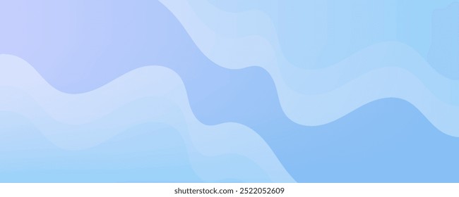 Minimalistischer Bannerhintergrund. Weiche blaue violette Abstufungen. Stil mit Welleneffekt. Mempis. EPS 10