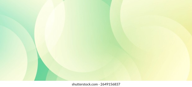 Minimalist banner background soft color green and yellow gradations with circle abstrat background. simple design. Modern .vector
