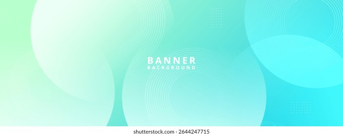 Minimalist banner background soft colorful,green and blue gradations,circle shape, abstract style. Trendy. Vector eps 10