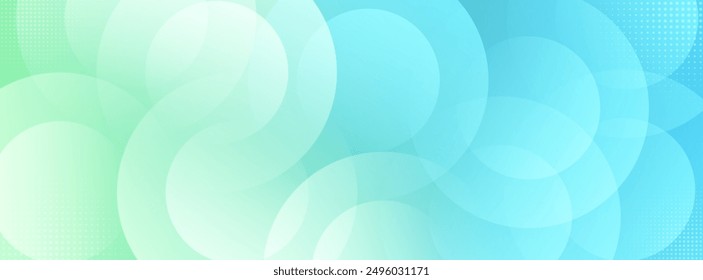 minimalist banner background.colorful.green and blue gradation.circle effect.abstract background.memphis.eps 10