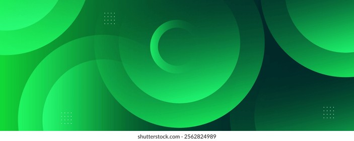 minimalist  banner background,dark green gradations,colorful,abstract memphis, circle effect vector,eps 10