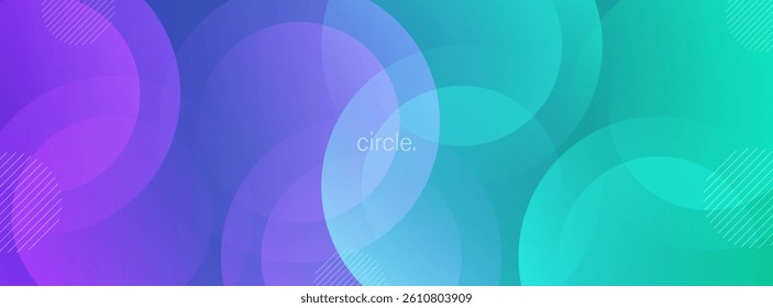Minimalist banner background,purple and green gradations,circle shape memphis background, modern,memphis.Vector illustration.