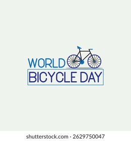 minimalist banner design about world bicycle day