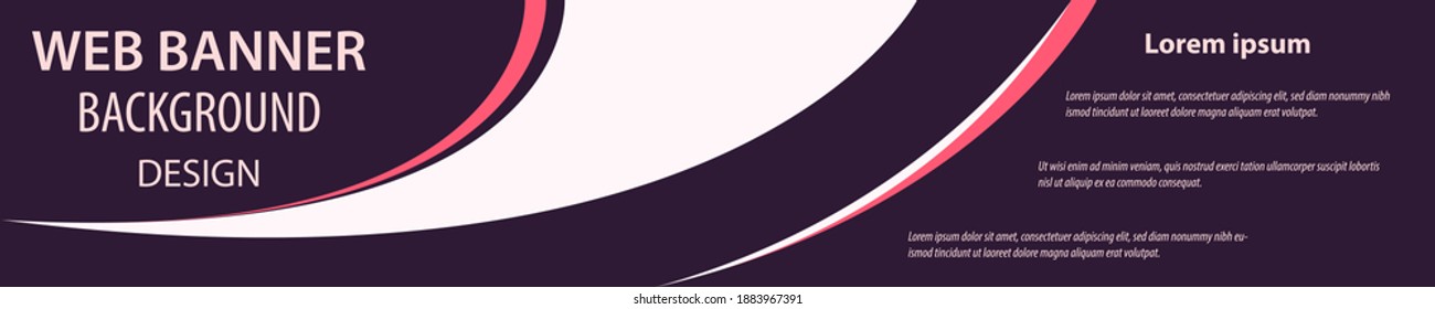 Minimalist banner design. Web banner. Billboard banner. Eps10 vector