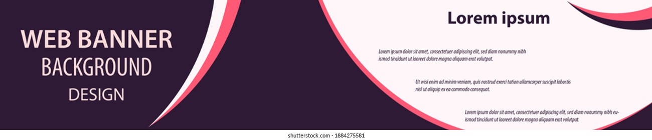 Minimalist banner design. Web banner. Billboard banner. Eps10 vector