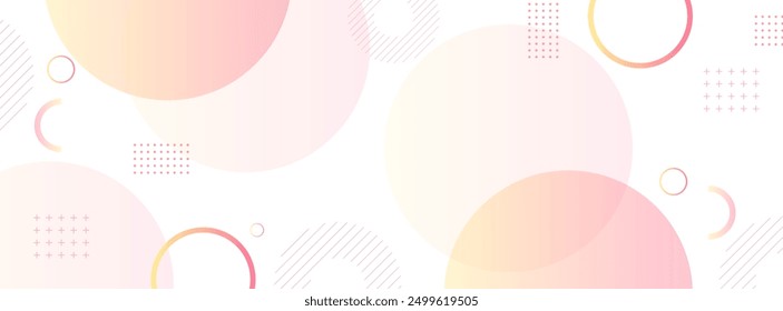 minimalist banner geometric background.soft color.pink and yellow gradation.abstract.eps 10