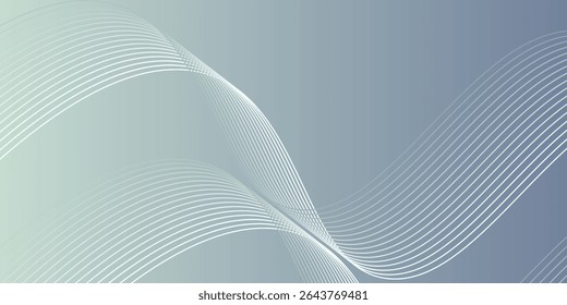 Minimalist banner gradient background with design waves and lines abstract memphis.Vector illustration