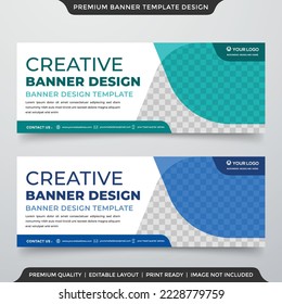 plantilla de banner minimalista con estilo de fondo abstracto