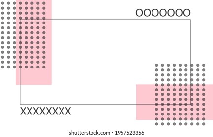 Minimalist banner template. With abstract scribbles and aesthetic concepts. Pink and white. Can be for product promotion.