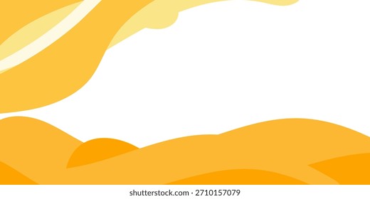 Gradiente de onda de banner minimalista laranja e amarelo sobre fundo branco. Design ELEMENt