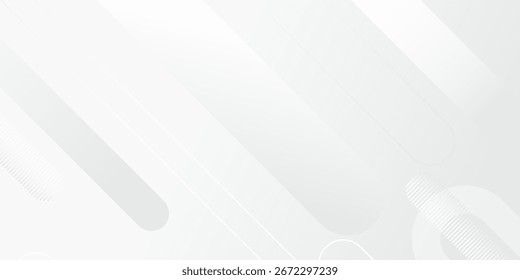 minimalist banner white abstract background. Futuristic technology concept. vector EPS 10
