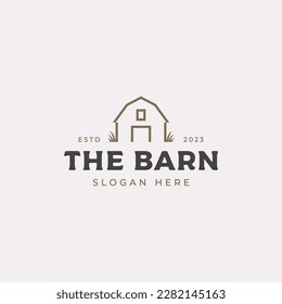 Minimalist barn logo design template