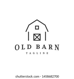 Minimalist Barn Logo. Simple Barn Illustration. Vector.