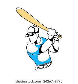 Minimalist Baseball Graphic Art, Unique Website Design Element for Baseball Fans