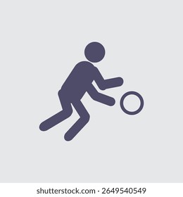 Minimalist basketball player icon showcases athletic skill and design simplicity, perfect for sports-related projects.