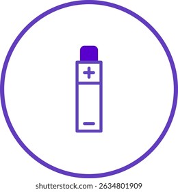 Icono minimalista de la batería: simboliza el poder, la energía y la innovación tecnológica