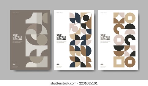 Minimalist bauhaus cover template. Applicable for book cover, poster, wall art, gift card and many more.