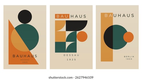 Um design minimalista em estilo Bauhaus. Design Bauhaus com forma simples, linha, forma básica, cor plana