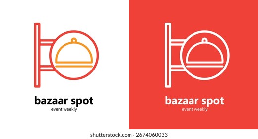 Vetor minimalista do logotipo Bazaar para marca comercial
